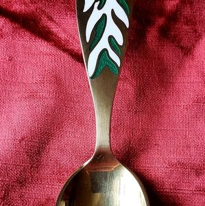 Vintage Michelsen Danish Sterling Silver and Enamel 1970 Christmas Spoon